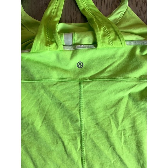 Lululemon Women's Scoop Me Up Tank II In Zippy Neon Green Sz 4 - Picture 3 of 4